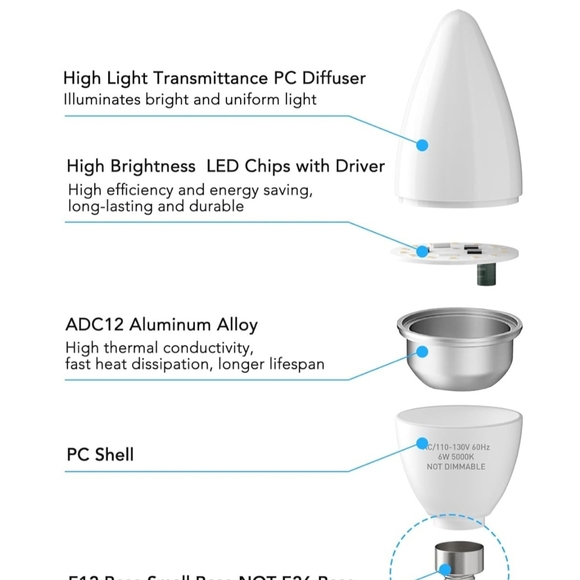 White LED Light Bulbs Set - Picture 2 of 7